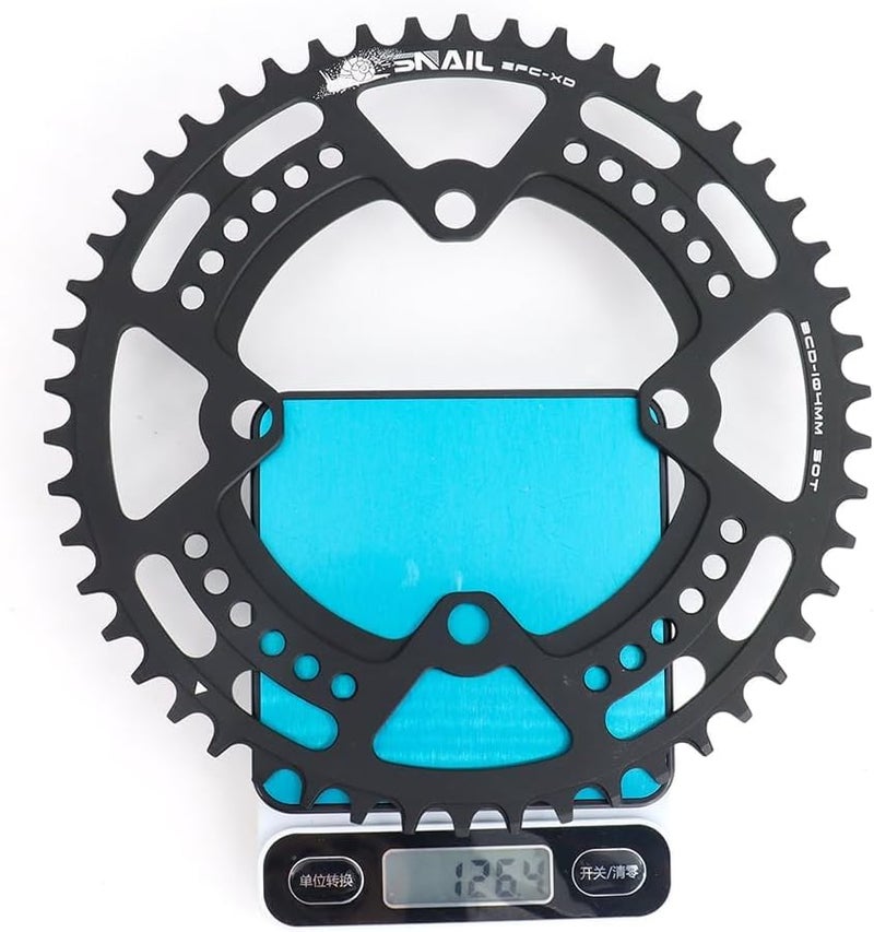 FOMTOR 104 BCD Chainring (30-52T) 7-12 Speed Compatible CNC 7075 Aluminum Narrow Wide Tooth Round Oval Chainrings for MTB/Road Bike Ebike Chainwheel Black/Red - Image 2